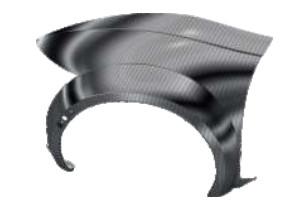 Molde de parachoques automático SMC 2500x900x180mm Moldeo por compresión de acero P20