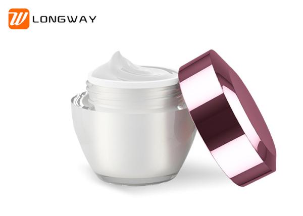 Acrylic Cosmetic Jar with Rose Gold Cap for Facial Cream Jar Packing