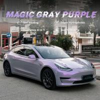 Magic Grey Purple Self Healing Color Paint Protection Film Anti-Rise TPU PPF avec 70°C récupération 8mil Film pour voiture