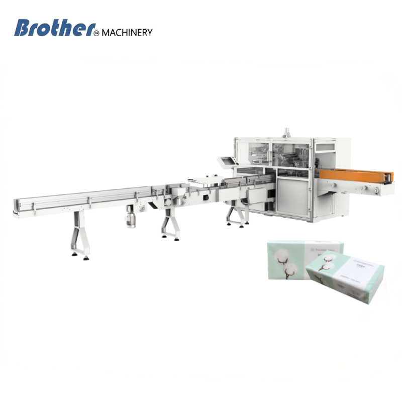 Draw Out Facial Tissue Paper Kleenex Sanitary Napkin Packing Machine 16KW 30-120bages/Min