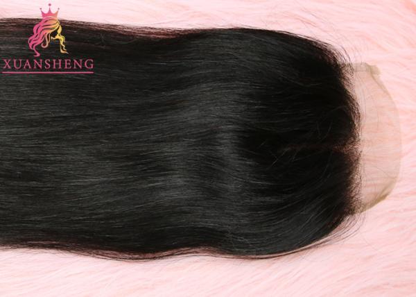 Double Drawn Indian 4x4 Lace Closure Straight Human Hair Thick Bottom