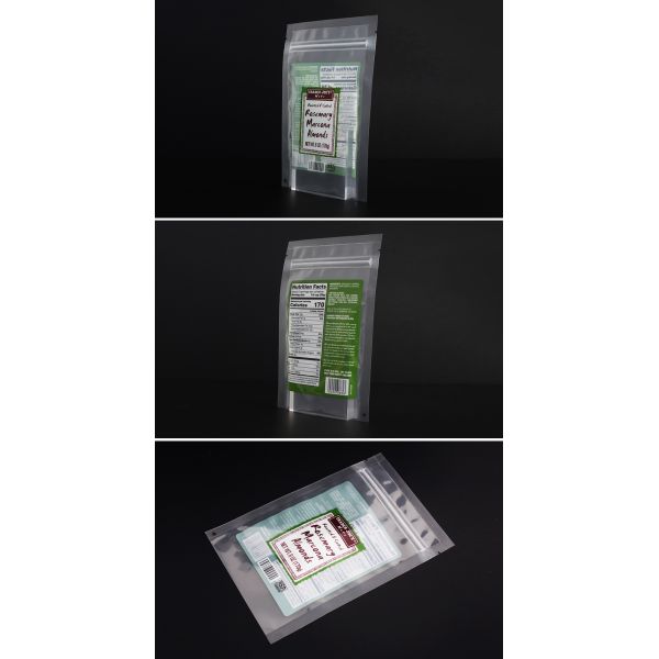 Custom Printed Transparent Packaging Plastic Bags With Zipper Nuts Almond Dry Fruit Packaging Bags
