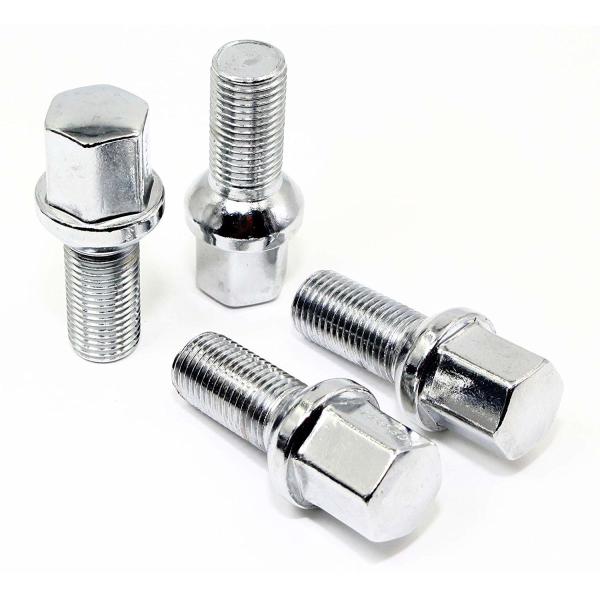 Chrome Surface Treatment Wheel Lock Lug Nut Shank Seat For Mercedes Audi