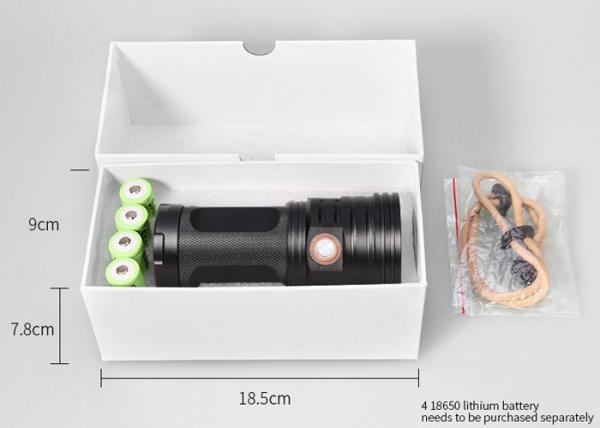 IPX5 Ultra Bright LED Flashlight Handheld Worklight 300m-500m Distance 3.7V