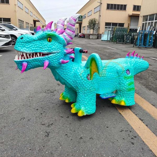 Paseo de dinosaurio eléctrico para niños con motor de 350W y capacidad de 100kg