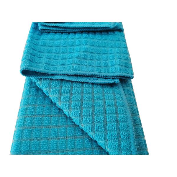 3PK Assorted Blue Microfiber  Dish Drying Mat  100%polyester