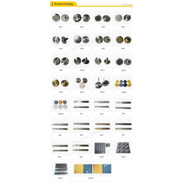 35mm Around Stainless Steel 304 316 Tactile Studs Tactile Walking Surface Indicators 35*5mm Paving
