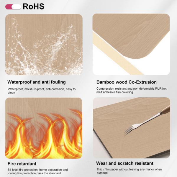 Bamboo Charcoal Wall Board Free Sample Arrival 1220*2440*5/8mm Flame Retardant Bamboo Charcoal Wood Eco-Friendly Decorative Fireproof Bamboo Fiber Veneer Seamless Wall Board For TV Background Wall