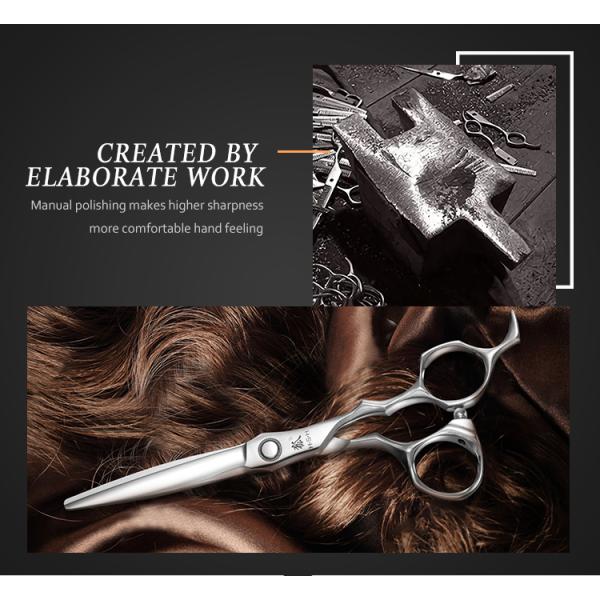 Copper Gold Titanium Hair Scissors Customized Logo Convex Edge Smooth Handfeel