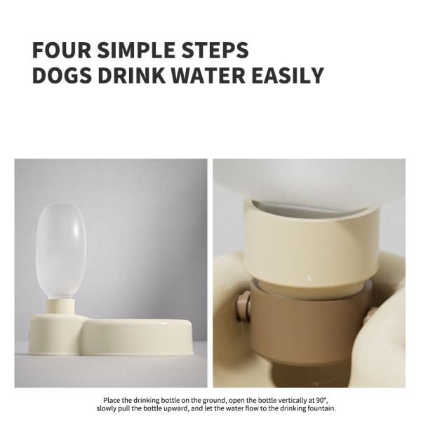 350 ml 500 ml alimentador de agua para perros plegable botella de bebida para mascotas diseño sellado