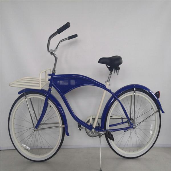 26 inch White Wall Custom Men's Beach Cruiser Bike with Logo and Plastic Pedal