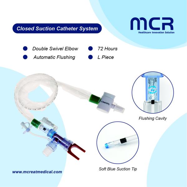 Double Swivel Elbow Closed Suction Catheter With Automatic Isolation Valve