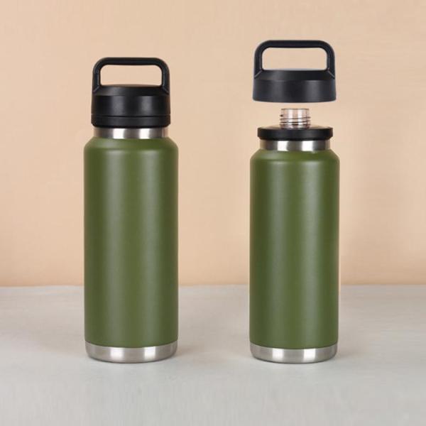 600/800/1100ML Outdoor Sports Stainless Steel Hiking Water Bottle Lightweight Double Walled Stainless Steel Water Bottle Easy Chug Design