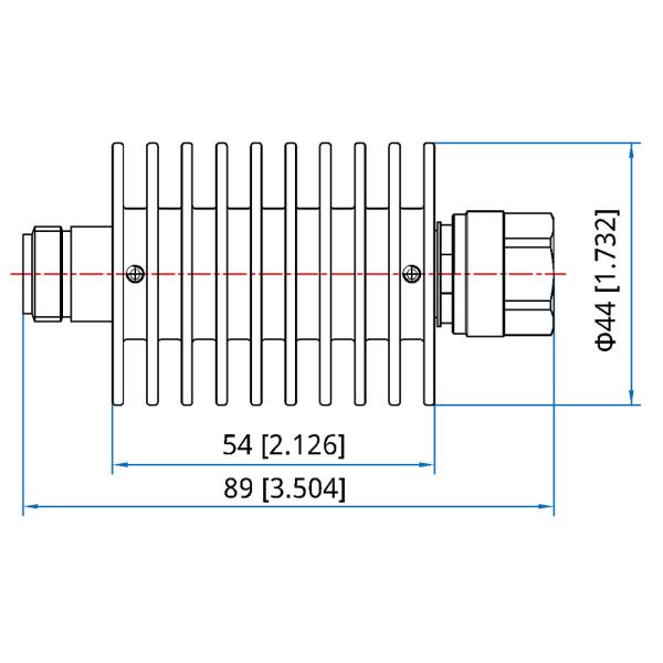25W круглый черный SMA RF Attenuator IP65 защита мужчина женщина