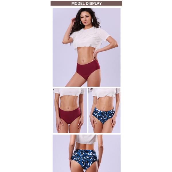 Leakproof High Waist Period Panties For Teens Seamless Menstrual Panties 4 Layers 6 Colors