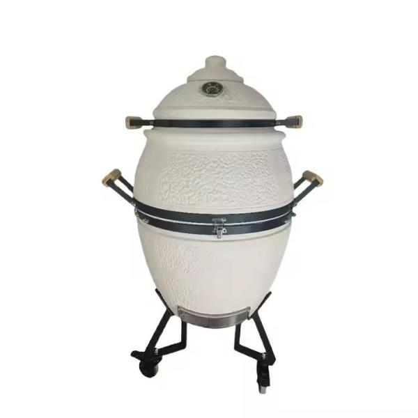 KIMSTONE 21 Inch Tandoor Smoker Smokeless Charcoal-fired Stylish and Modern Kamado Smoker Easy Temperature Reading