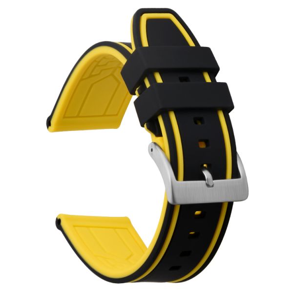 24mm Two-Tone Sport Style Silicone Rubber Strap · OEM/ODM Wholesale Available  - SHX