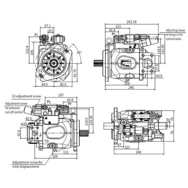 High Pressure Axial Piston Hydraulic Motor Variable Displacement Pump HP5V SERIES