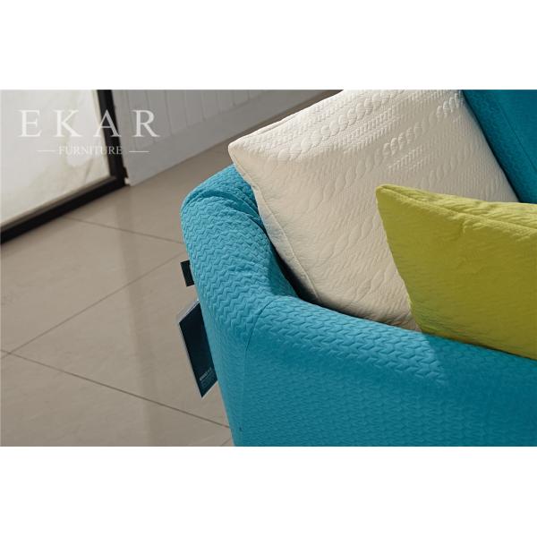 Leather and Fabric 6 Seater Modern Living Room Sofa Set AW-ES17-1733