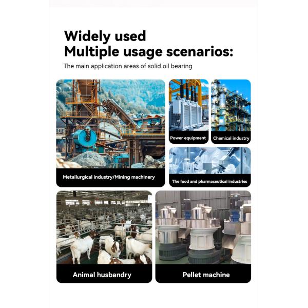 Rodamientos de rodillos de aguja Rodamientos de aceite sólido Máquinas industriales de alimentos Capacidad Molino de pellets