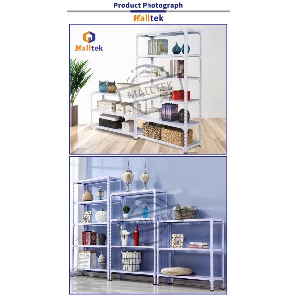 Белые безблотные стальные стеллажи, хромированные безблотные металлические полки