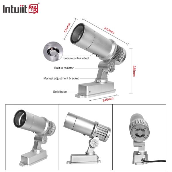 Customizable 60W LED Gobo Logo Projector Outdoor IP65 Rotating Advertising Projection Light for Restaurant Bar Street Shop