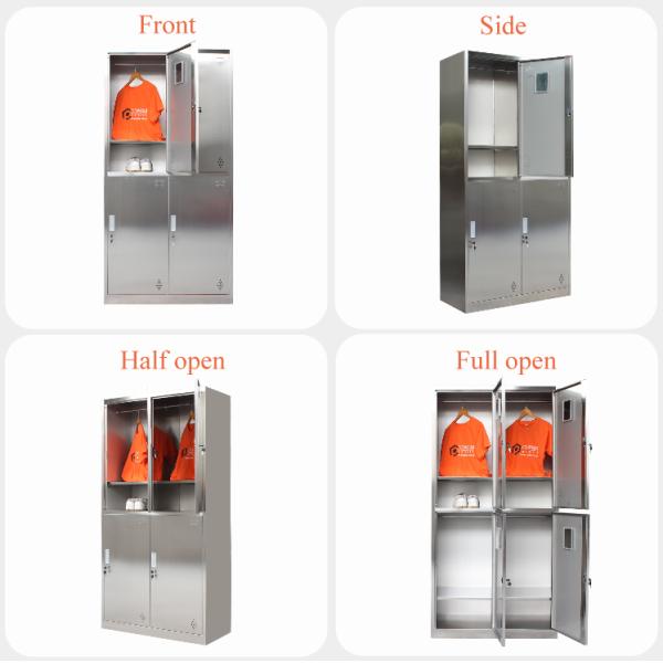 Armário de exposição moderno da medicina da sala de mudança, 4 cacifos dobro da sala de pessoal das séries da porta