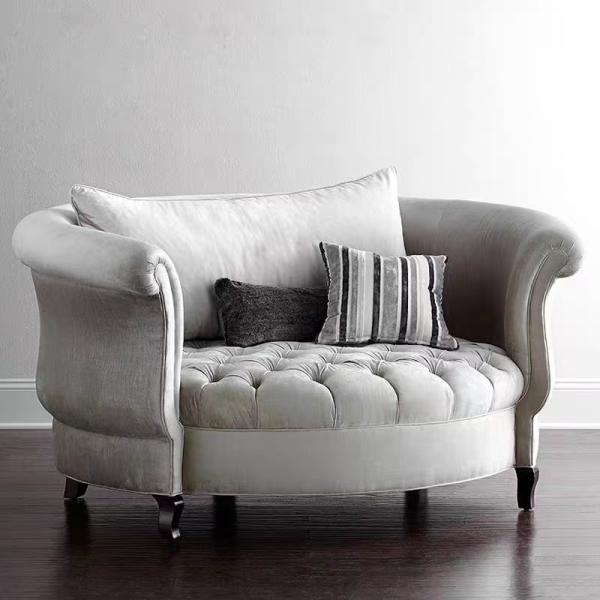 Italian Velvet Hotel Room Sofa Large Single Casual Sectional Sofas