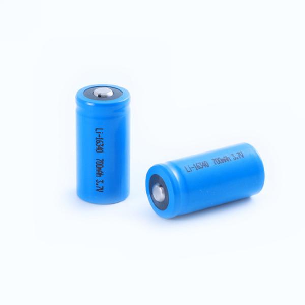 ICR16340 Lithium Ion Battery 3.7V 700mAh with 500 Cycle Life for Flashlights and Toothbrushes