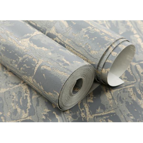 Pewter Sandstone Particle Fake Brick Wall Covering For Restaurants , Non - Adhesive