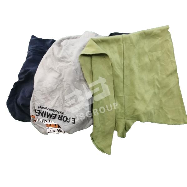 Trapos de algodon industrial blanco industrial use color T-shirt 100% cotton rag Colored Wipers