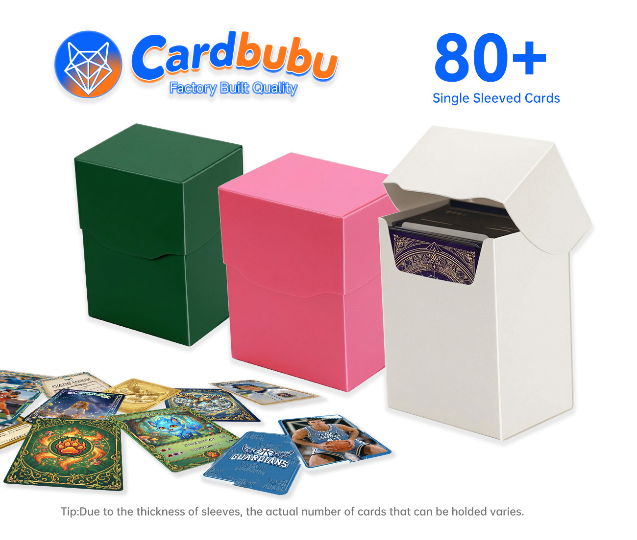 TCG Custom Deck Box White PP Plastic Cardboard Card Holder