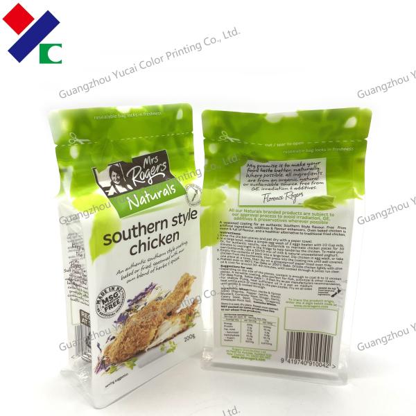 Cor de ponto de empacotamento inferior lisa Resealable reciclável do produto comestível do saco