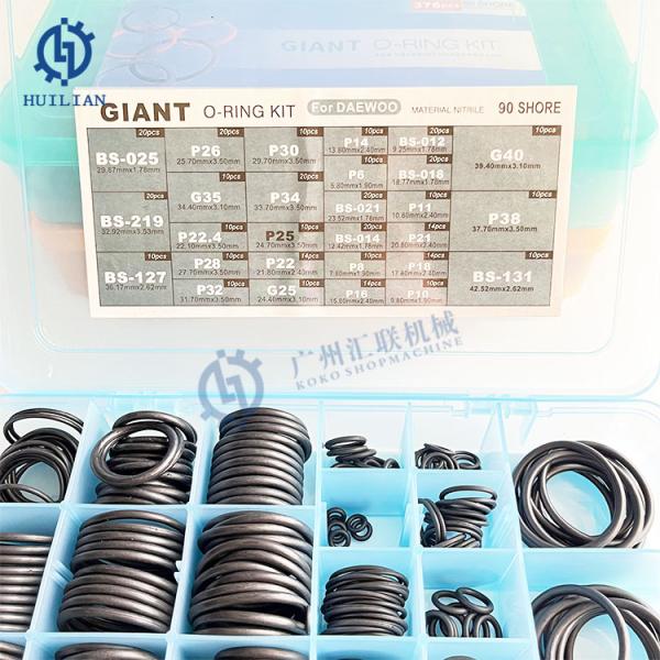 DOOSAN DH225 DH220 DX225 Boîte à O-Ring pour la construction de machines de réparation d'excavatrice de l'huile de jointure de sélection de l'huile de caoutchouc Ring Kit
