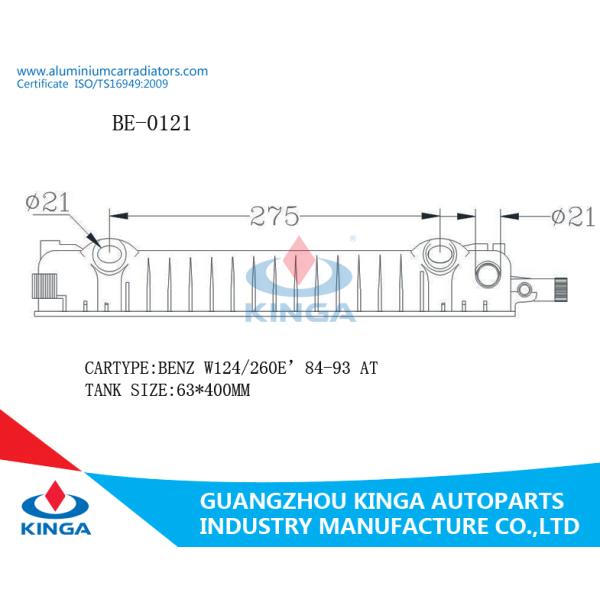 Right Radiator Tank BMW  W201/260E'84-93 63*400 Size  for Sale