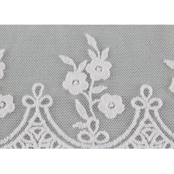 Вышитая флористическая скаллопед ткань шнурка окаймляющ ленту шнурка хлопка сетки нейлона Бридал