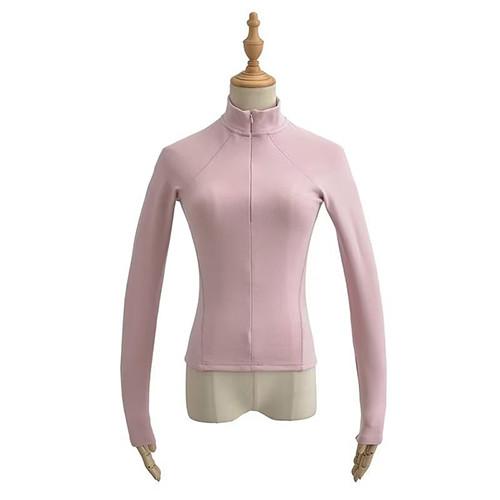 2023 Spring Double Sided German Velvet Raglan Sleeve Zipper Bottom Top Women'S T-Shirt