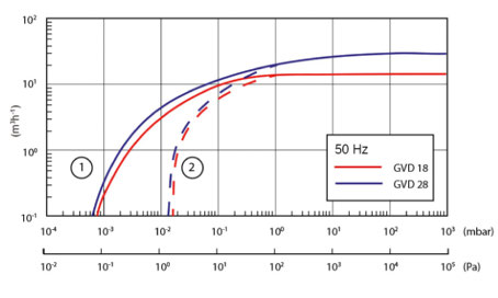 Flexible Coupling AC Vacuum Pump GVD 18 For Single Or Three Phase Motor