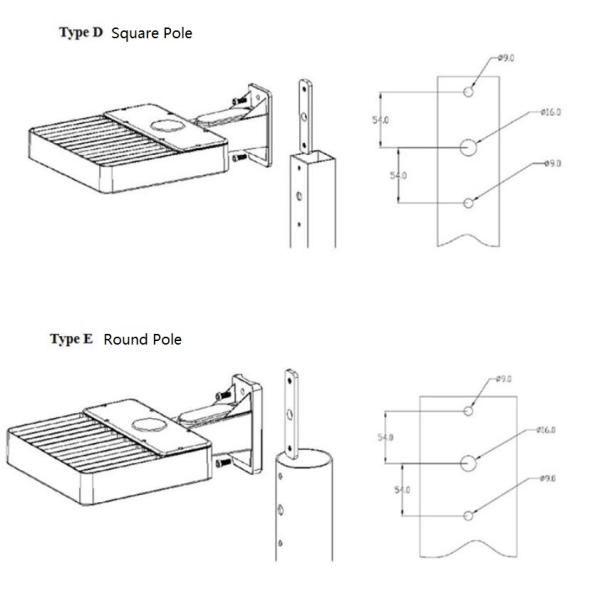 Шаг 3 затемняя коробку ботинка СИД освещает слесарь-монтажника выскальзывания SMD/держателя 100w 150w 200w руки