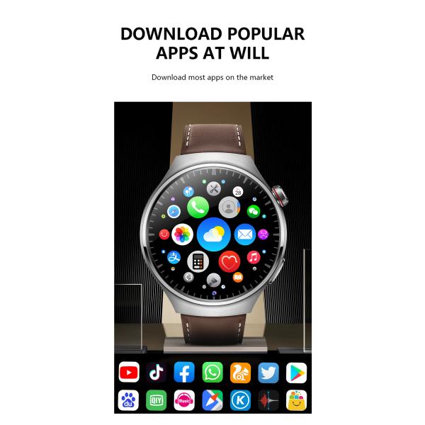 GS38 4G Smartwatch 1.62 Inch AMOLED 700mAh Battery GPS NFC