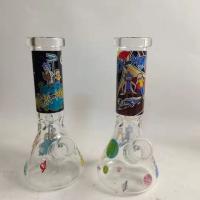 10 Inch 4mm Glass Water Pipes Rainbow Beaker Bong Hand Blown Design