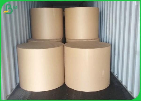 40G 50G Virgin Uncoated White Sack Kraft Paper / Brown Craft Paper Jumbo Roll