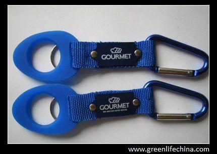 Outdoor sports using water bottle popular carabiner hook with rubber loop buckle holders