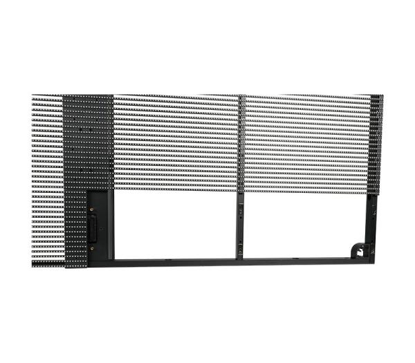 Écran LED transparent de la série TSF P3.9-7.8mm   1000x1000mm, taux de rafraîchissement élevé 3840Hz, installation fixe personnalisable à l'intérieur, cadre en aluminium