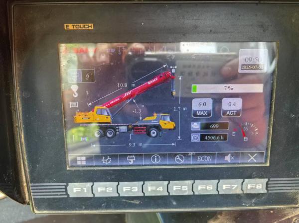 Used 2019 Sany Truck Crane for Heavy Lifting 25 Tons and 35 Meters Main Boom Length