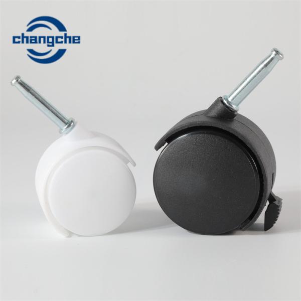 Furniture 2.5 Inch Caster Wheels PVC Rubber Ball Casters With Brake