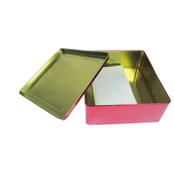 Customized Cookie Square Tin Box Metal Tea Packaging Tin Containers With Lids