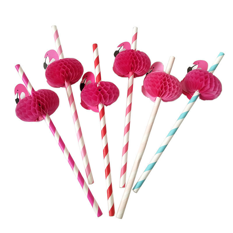 Hotsale Creative Disposable Straws for Juice Milk Beverage Multi Color Eco-Friendly