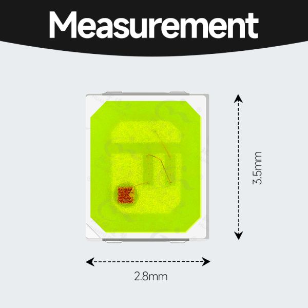 2835 Aquarium SMD LED Chip with 3-in-1 Spectrum Architecture High-Voltage Low-Current Design and Phosphor-Converted Green for Plant Grow Coral Reef Fish Color Tank Light
