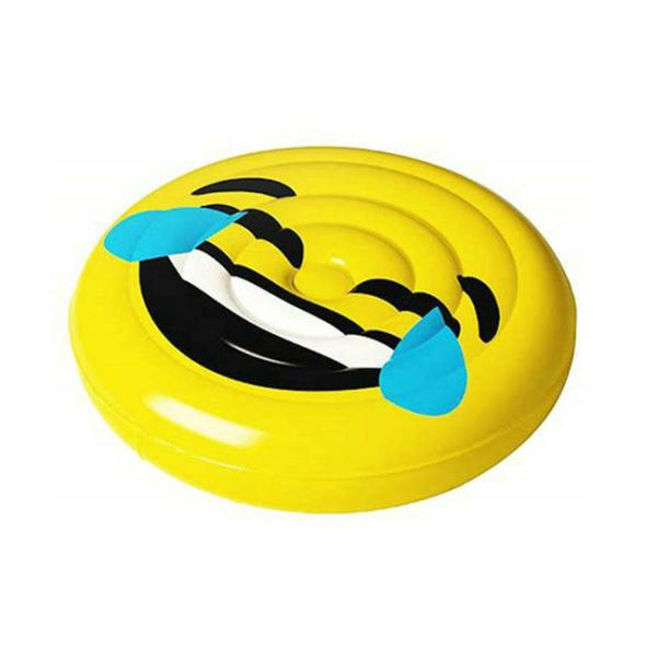 Giant Facial Expression Emoji Island Laugh Cry Inflatable Swimming Pool Float Raft